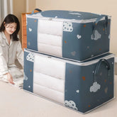 Large Capacity Clothes Storage Bag Organizer with Sturdy Zipper and Handles